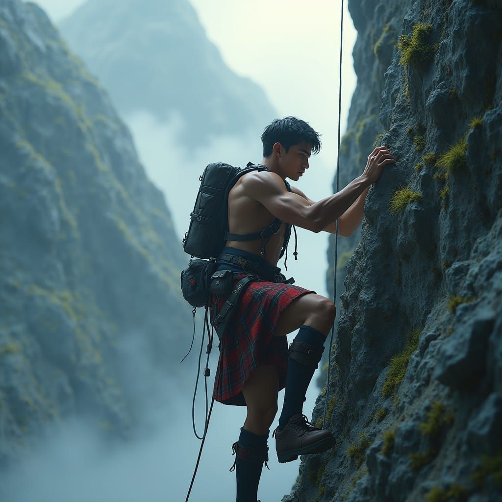 Scottish Highlander Conquers Granite Peak in Epic Climbing S...