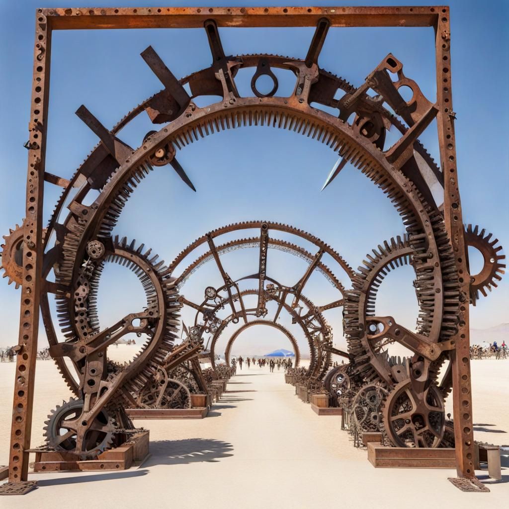 Burning Man: Steampunk Archway Sculpture