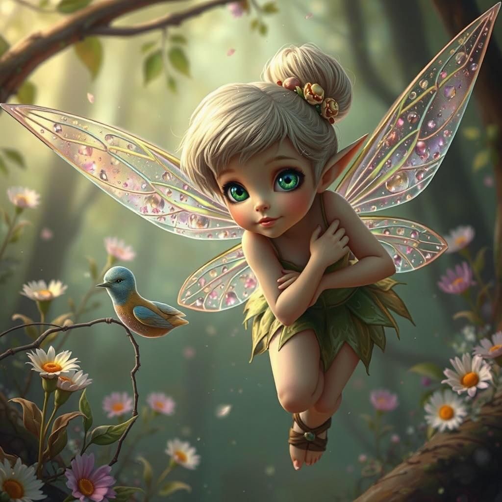 Fleshpunk Tinkerbell in Whimsical Fantasy Realm