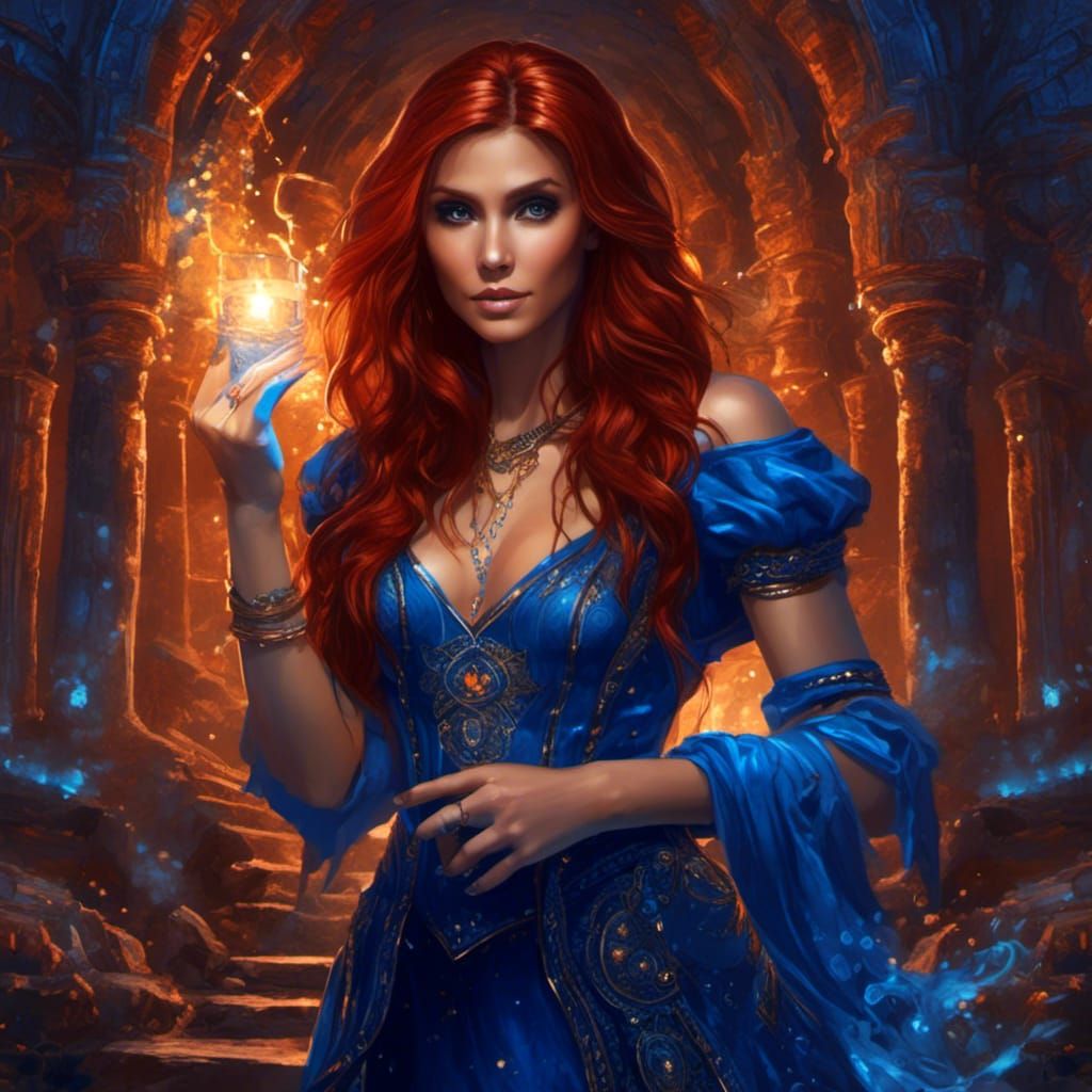 Warlock Summons Portal in Pen and Ink Style