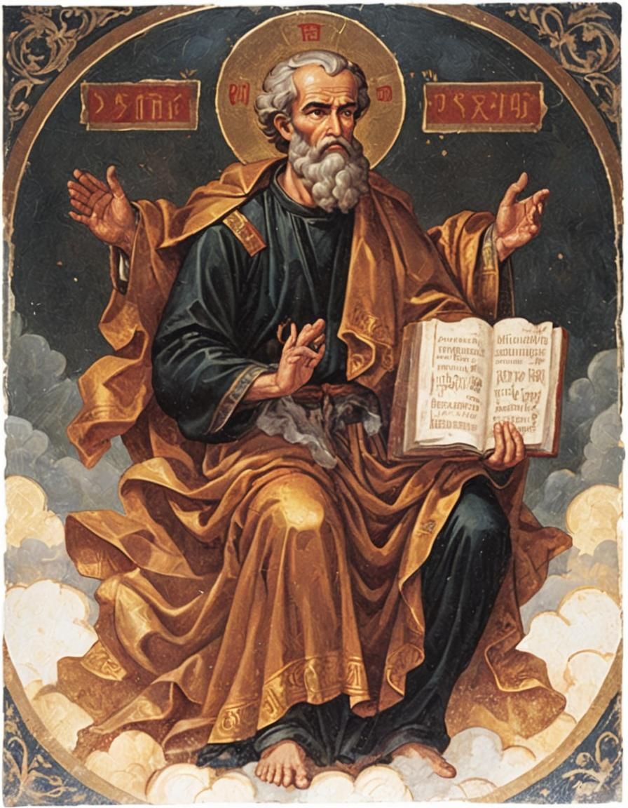 St. Apostle Peter Icon in Orthodox Comic Style