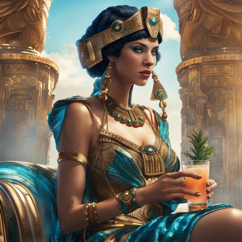 Cleopatra Demonstrates Her Wealth with Pearl Cocktail