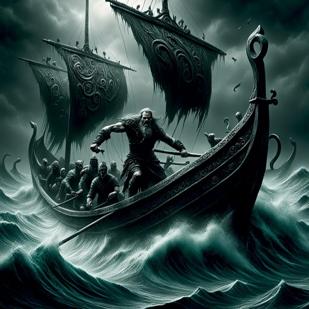 Viking Longboat: Darkest Eclipse Close-Up