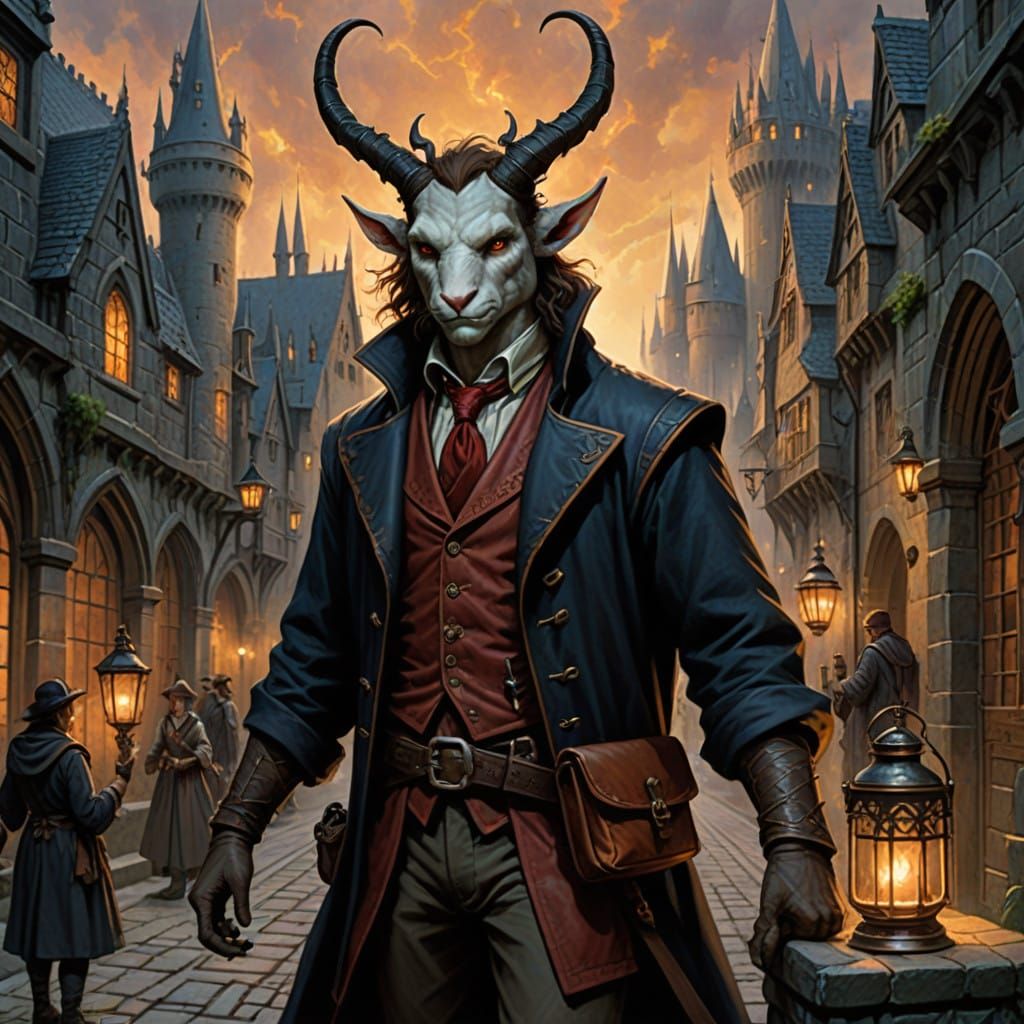 Mystical Trio in Hogwarts Courtyard