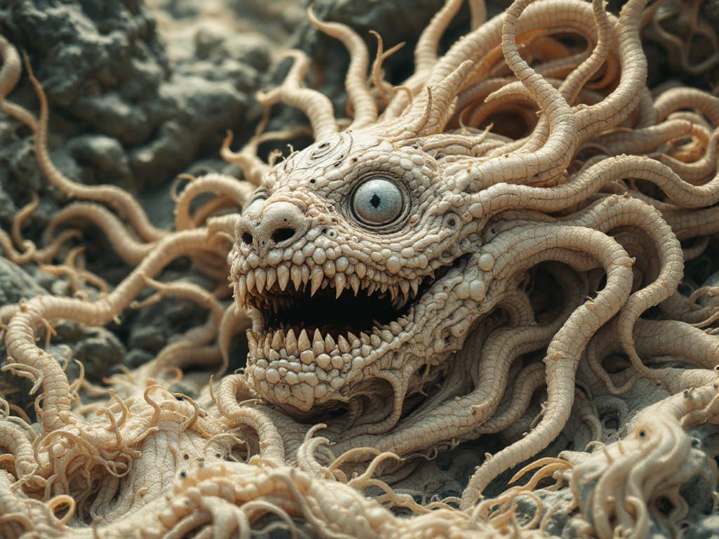 Jacquard Weave Ushabti Golem Inuk Otherworldly Environment