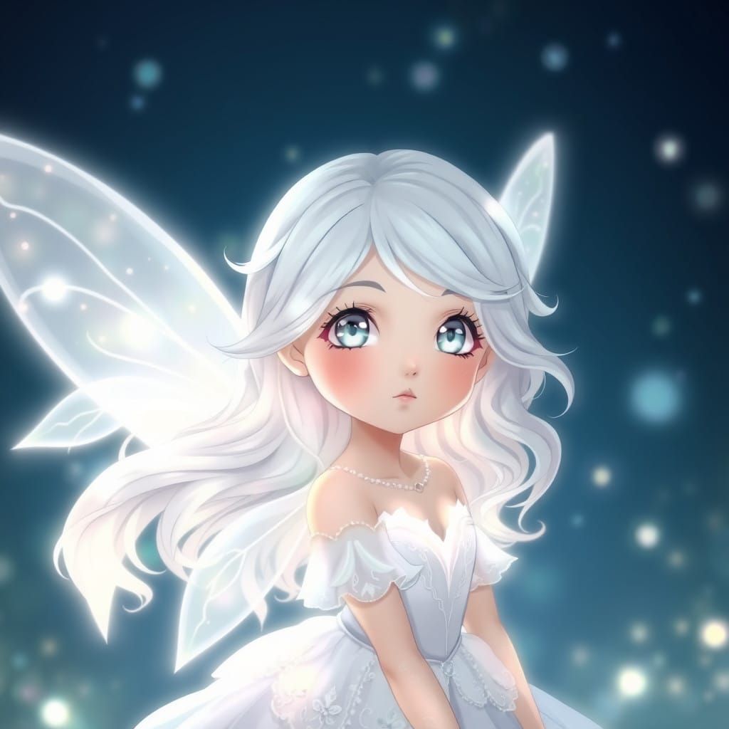 Ethereal Fairy in Enchanted Princess Gown with Radiant Wings