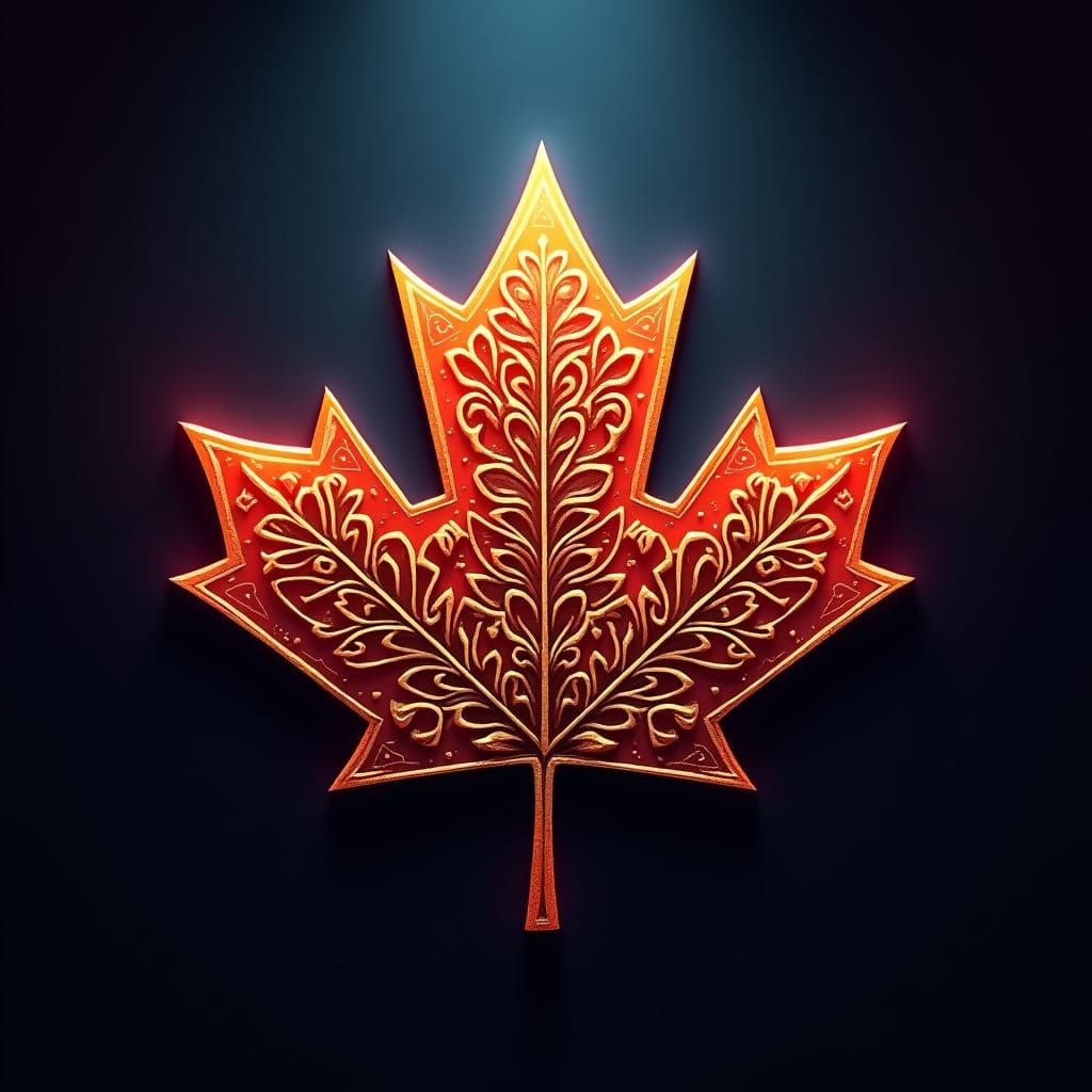 Canadian Soccer Political Party Logo in High-Fantasy Style