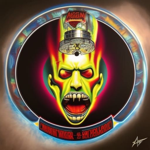 Stylized Nuclear Character in Comic Book Art