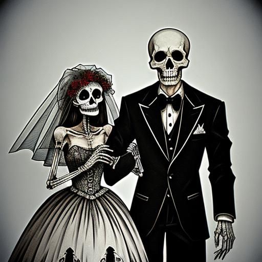 Undead Bride at Old-Fashioned Wedding Ceremony