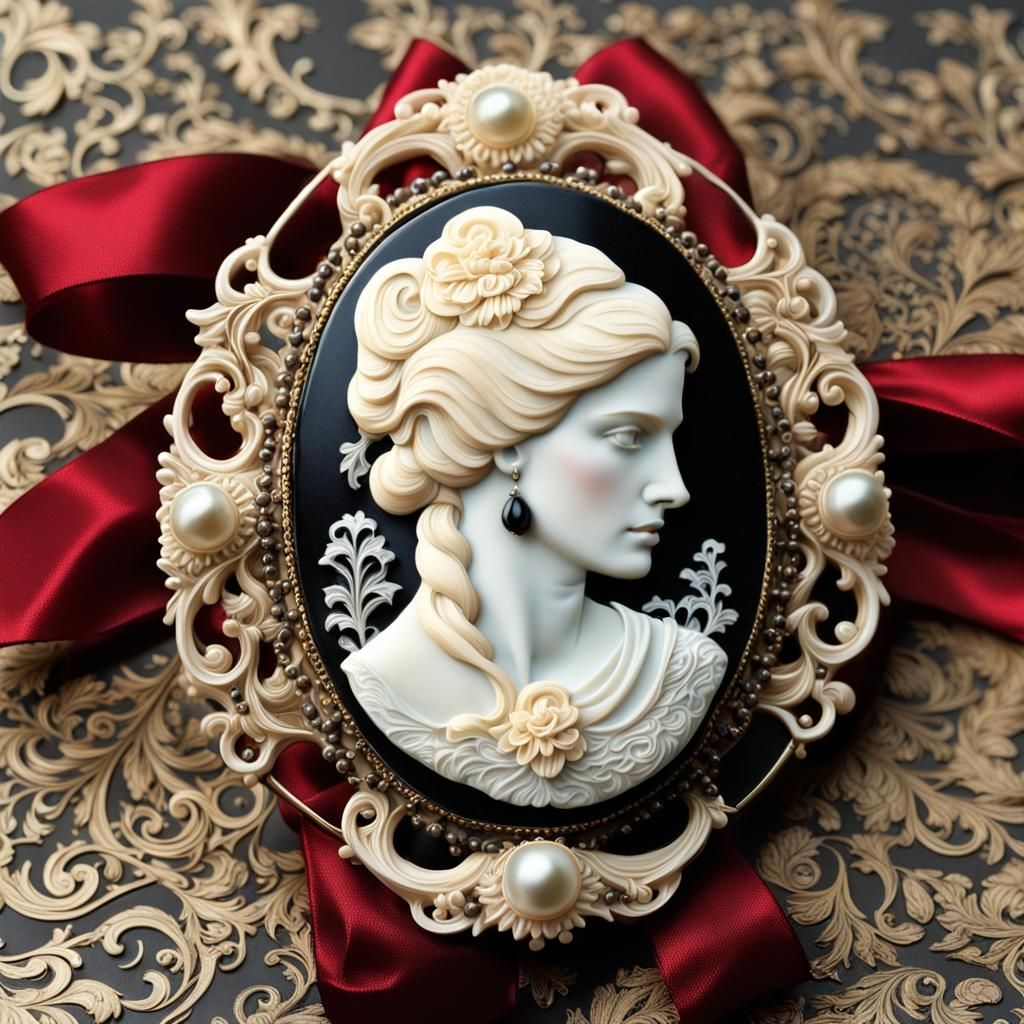 Lady Lucille Sharpe cameo brooch
