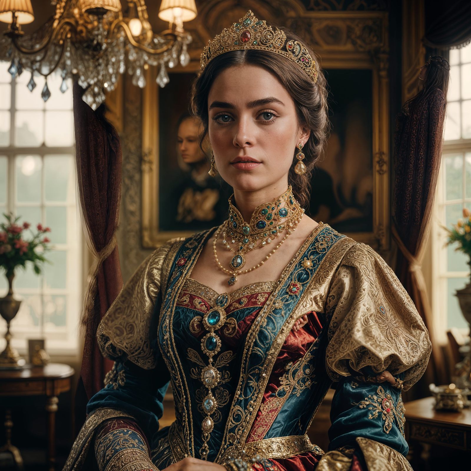 Hyperrealistic Portrait of a Princess in Victorian Era