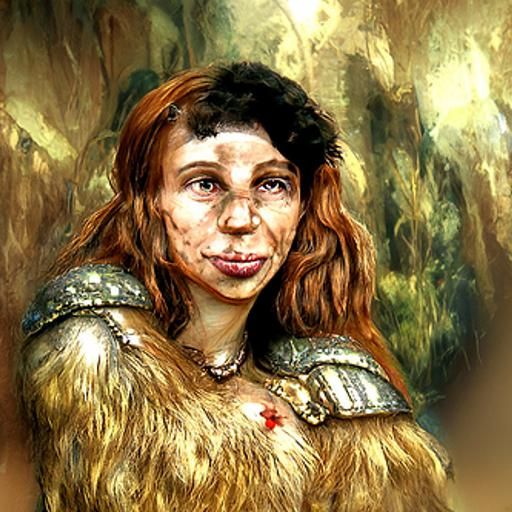 Neanderthal Princess, medieval portrait