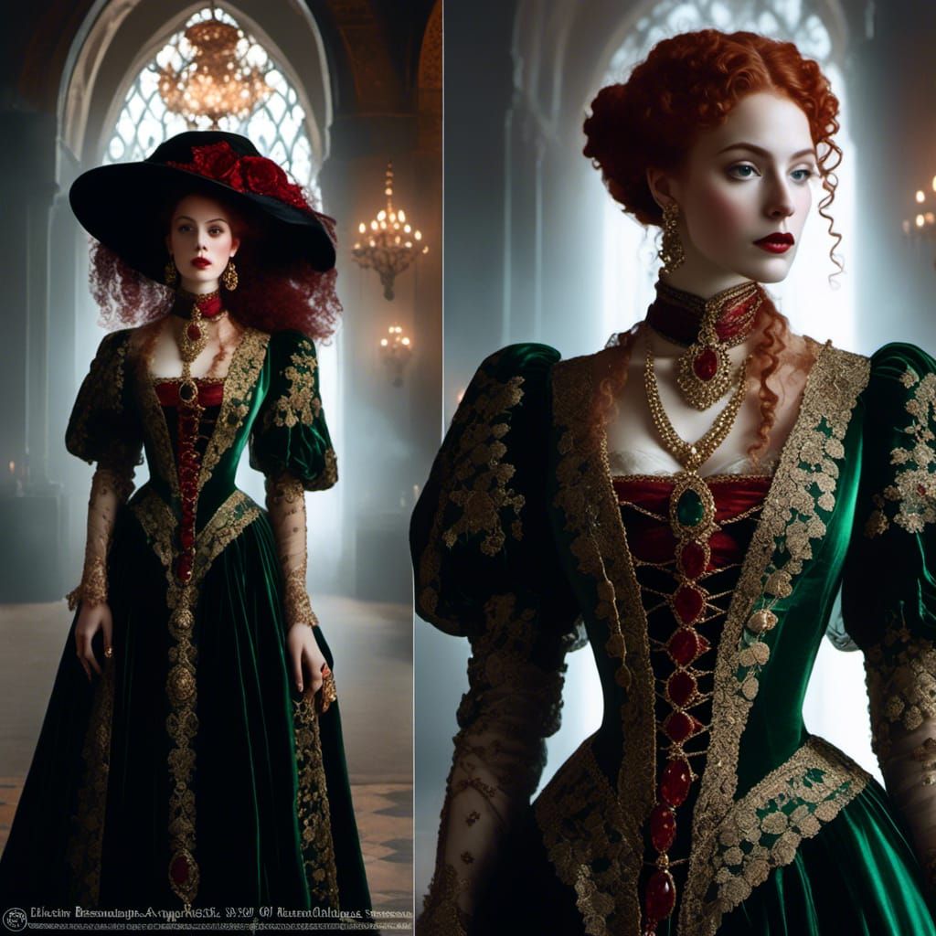 Bride of Dracula Portrait in Watercolor Style