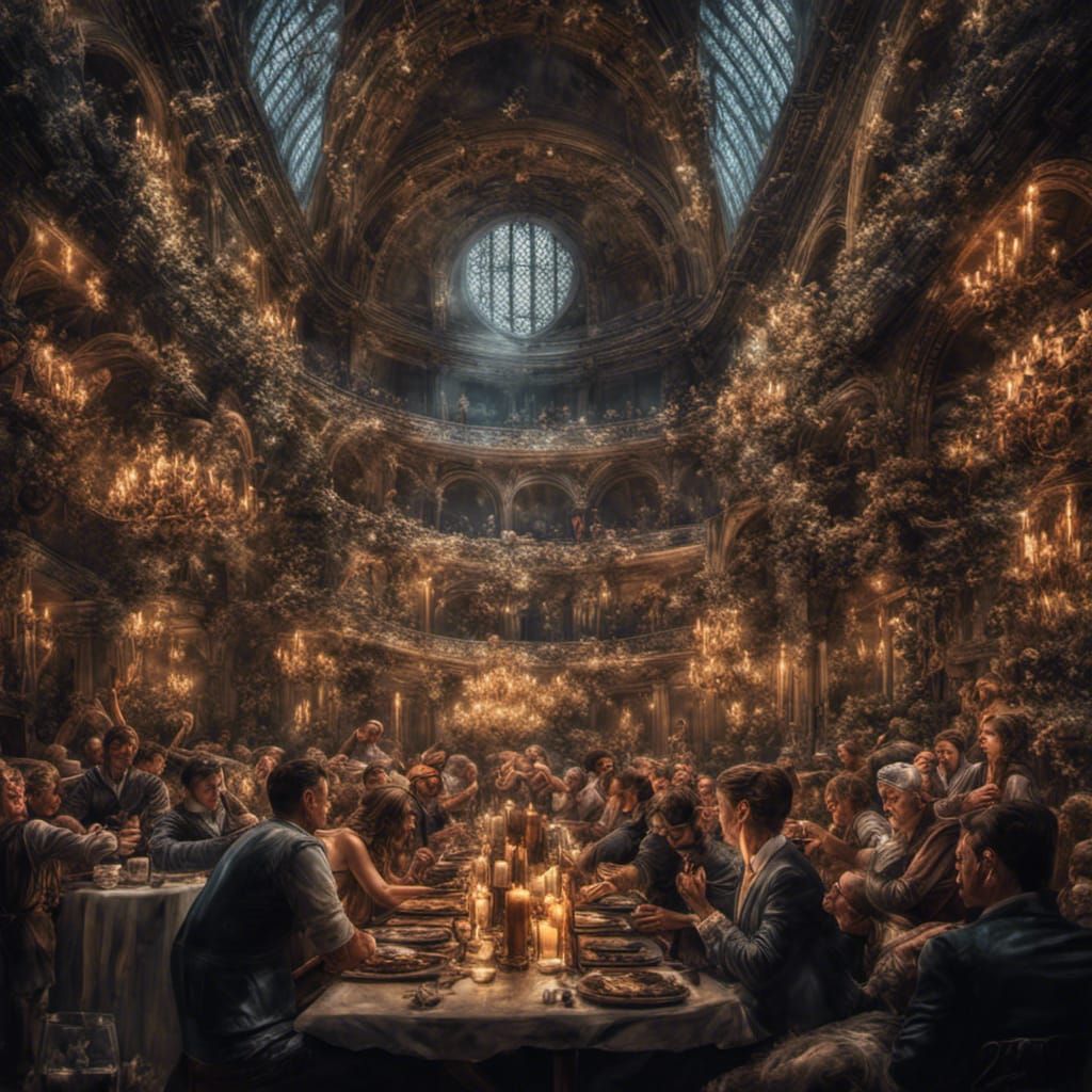 Hyperrealistic Celebration in Sharp Focus