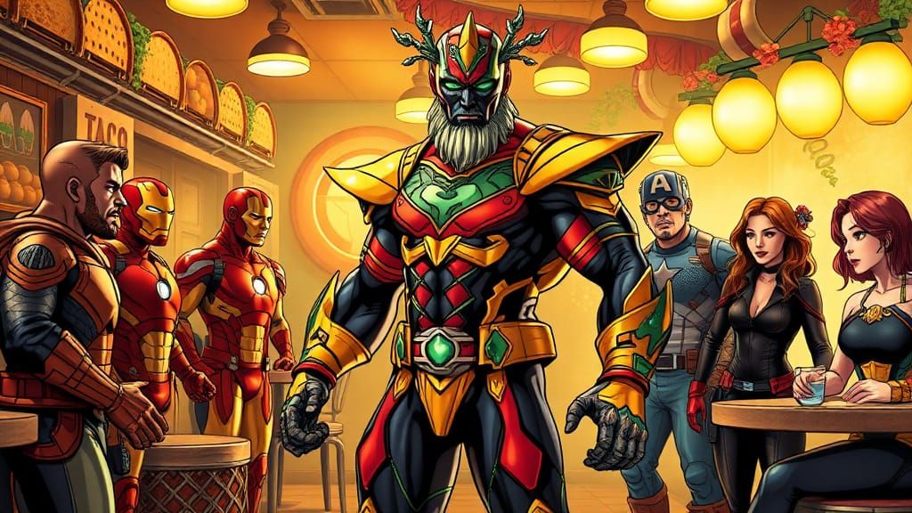 Marvel Superhero Blorko Arrives at Taco Restaurant