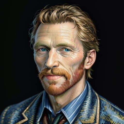 Professional Portrait of Smiling Vincent Van Gogh
