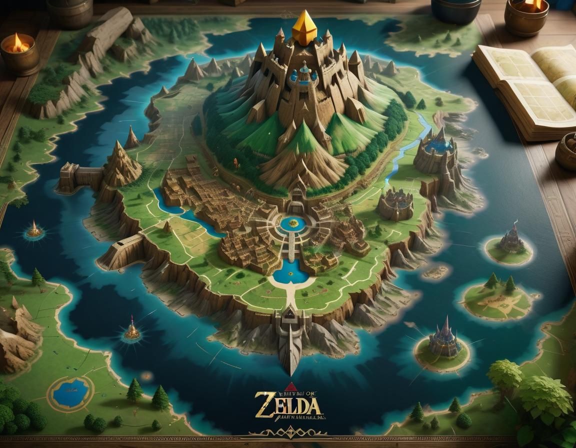 Hyrule Map - The Legend Of Zelda