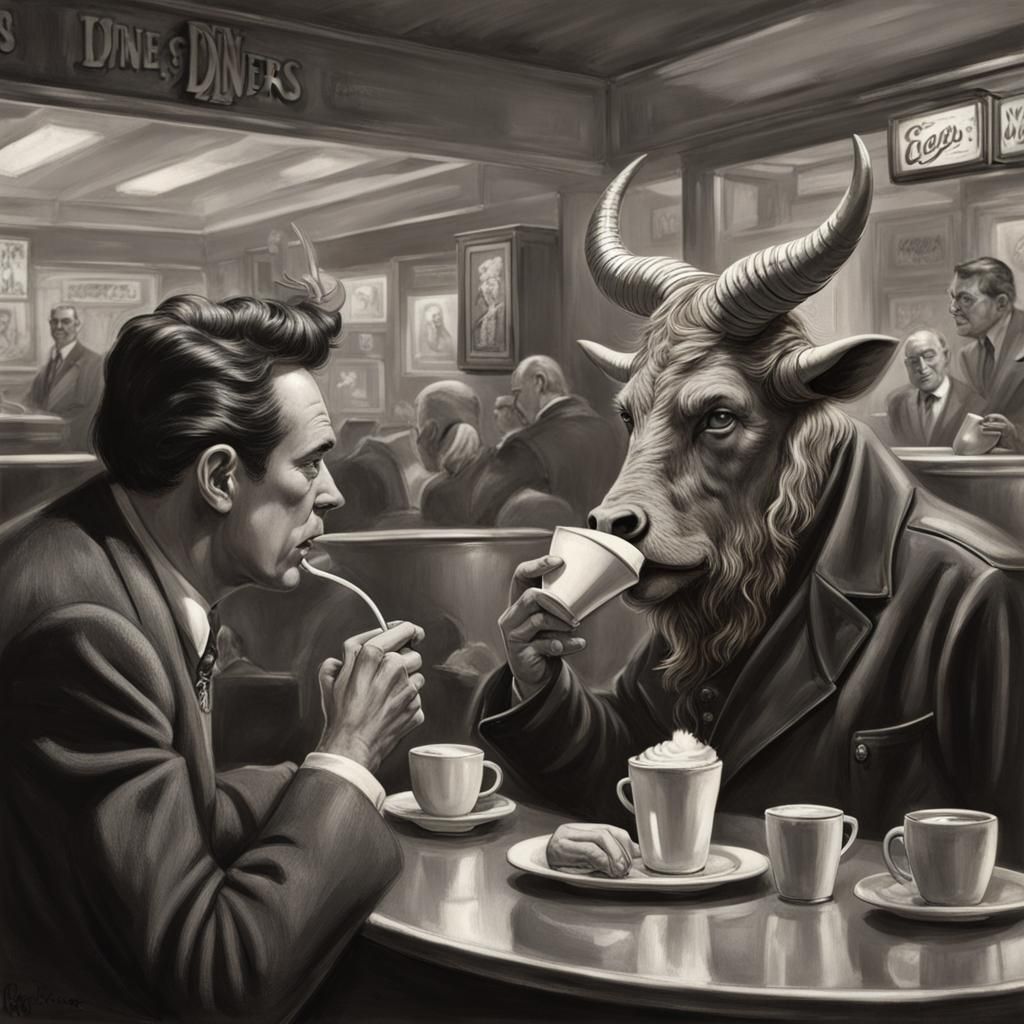 Horned God at a Manhattan Diner, Sinister Noir