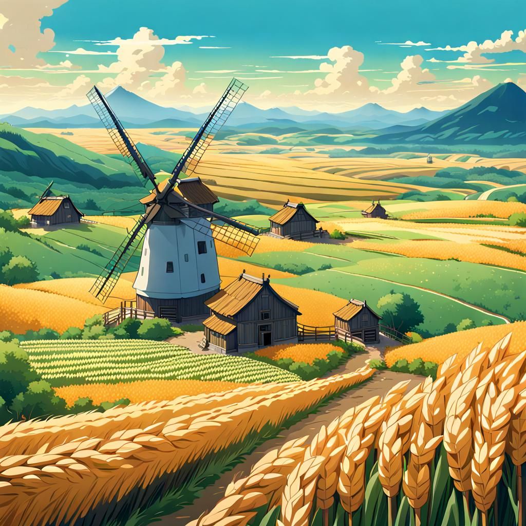Wheat field farm