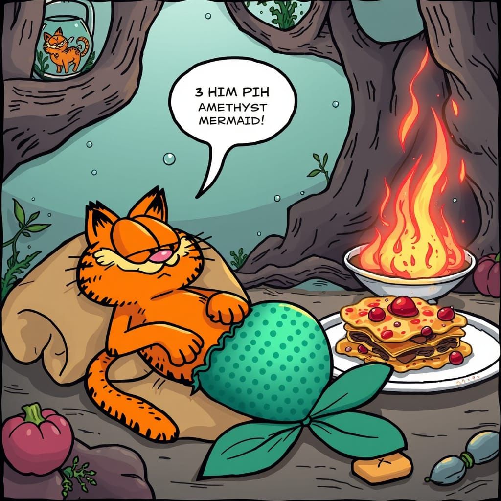 Feline Fantasy in Lasagne Landscape