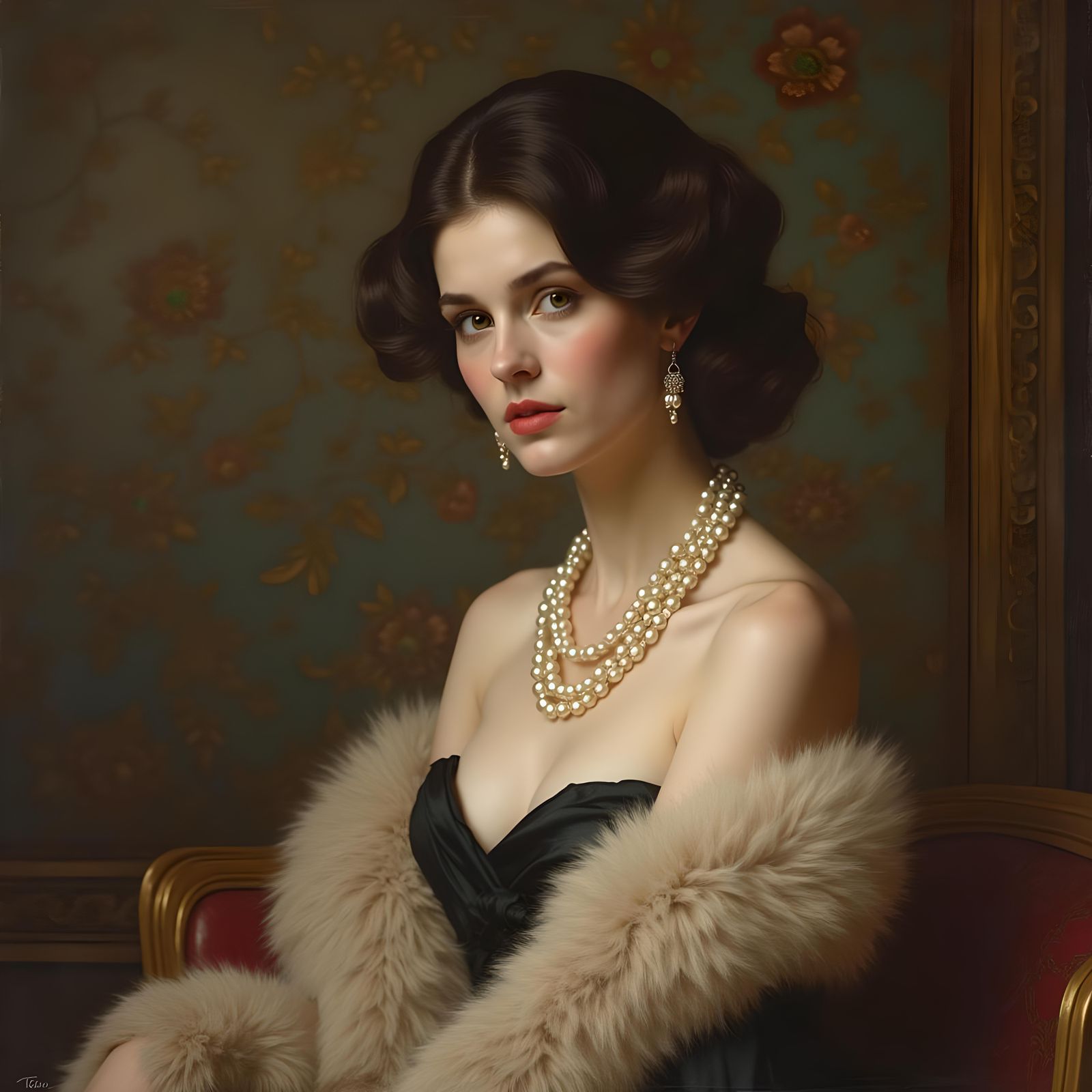 Elegant Lady Portrait in Classic Style