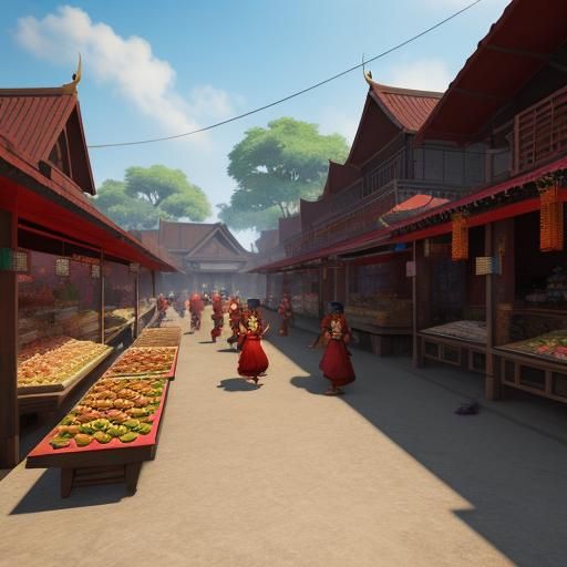 Cambodian Village Market Celebrates Chinese New Year