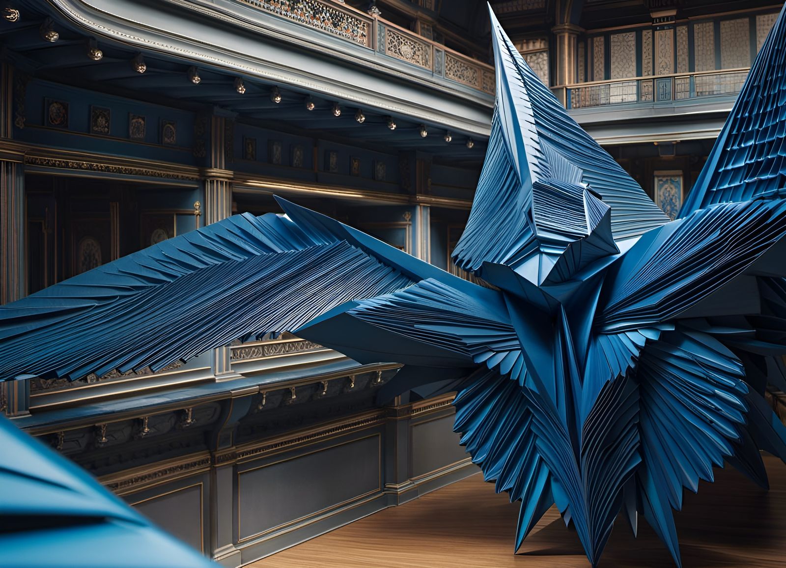 Epic Origami Art in Dynamic Lighting