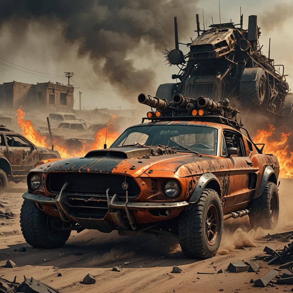 Armored Ford Shelby in Post-Apocalyptic Style