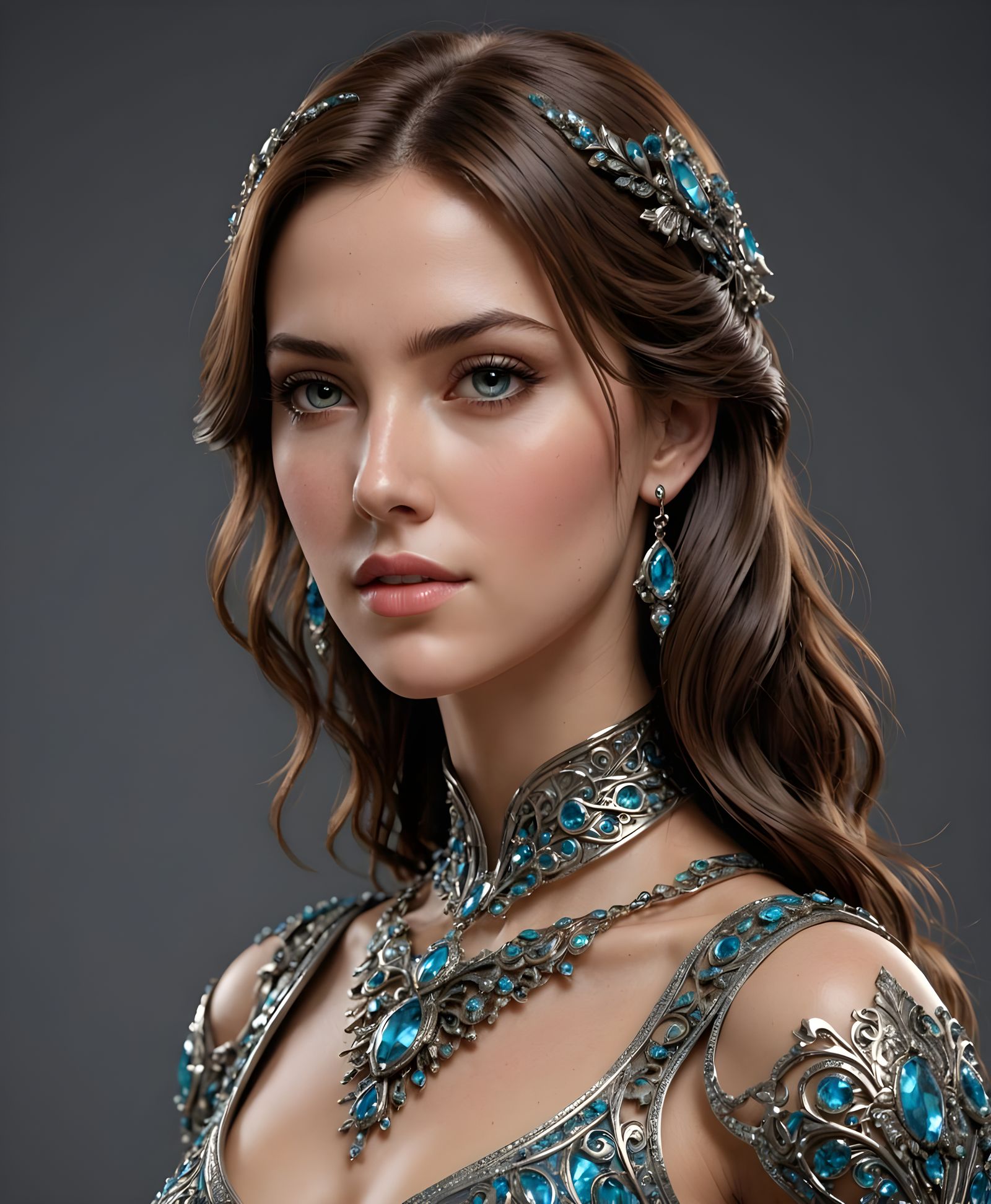 Hyper-Detailed 3D Render of a Beautiful Woman