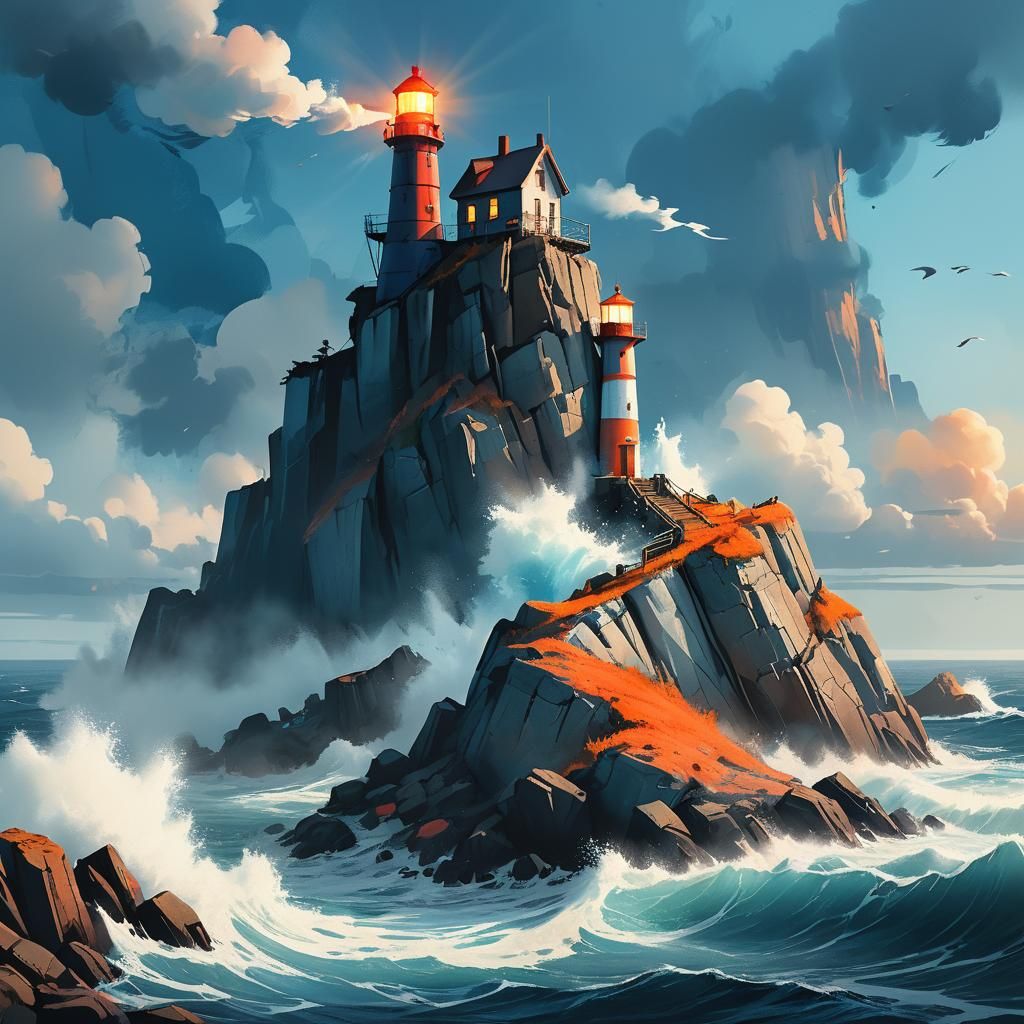 Papier Mache Lighthouse Concept Art