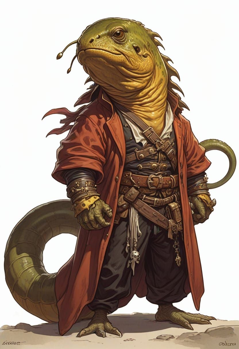 Pirate Slug Hero of the 18th Century in Vibrant Fantasy Art