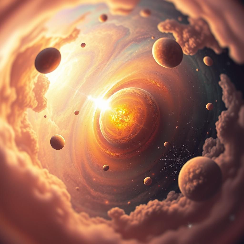 Celestial Entity in Cosmic Dreamscape