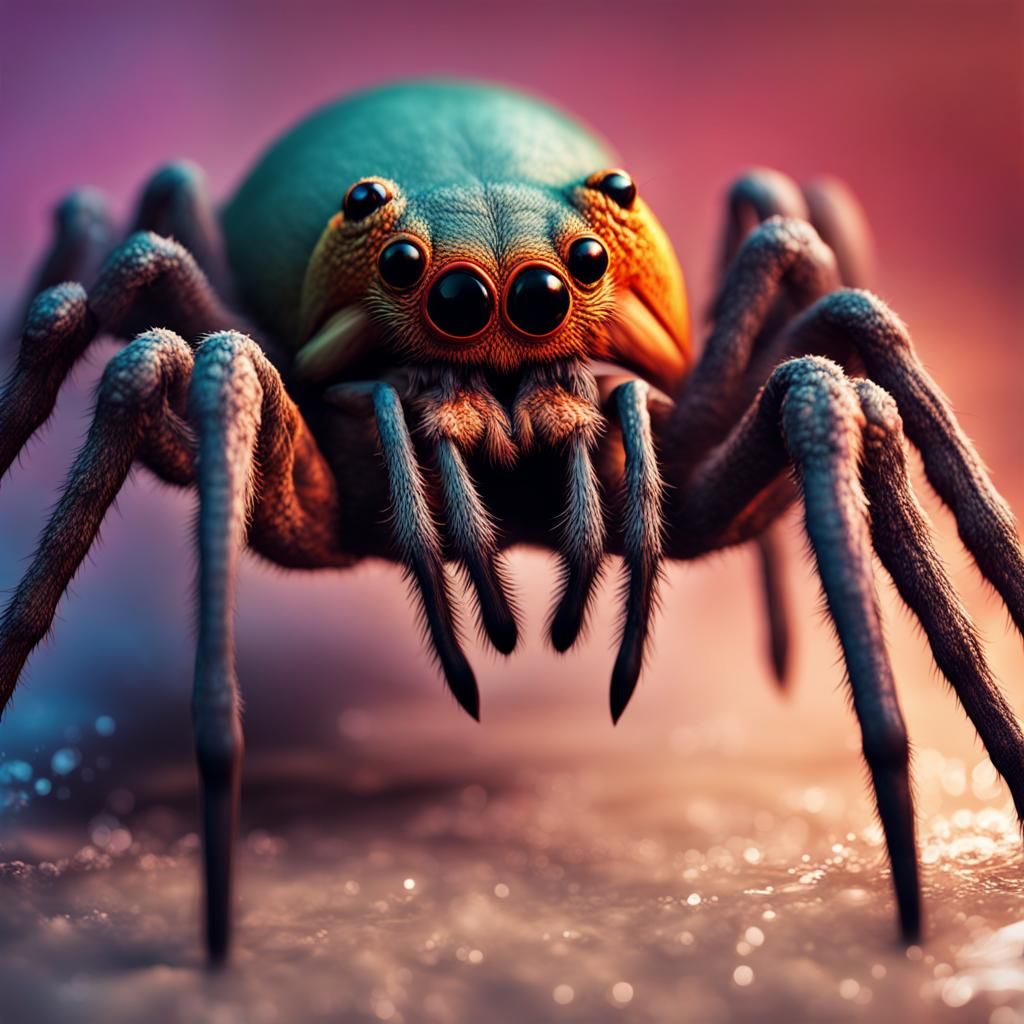 Hyperrealistic Spider Concept Art: Dino Killer