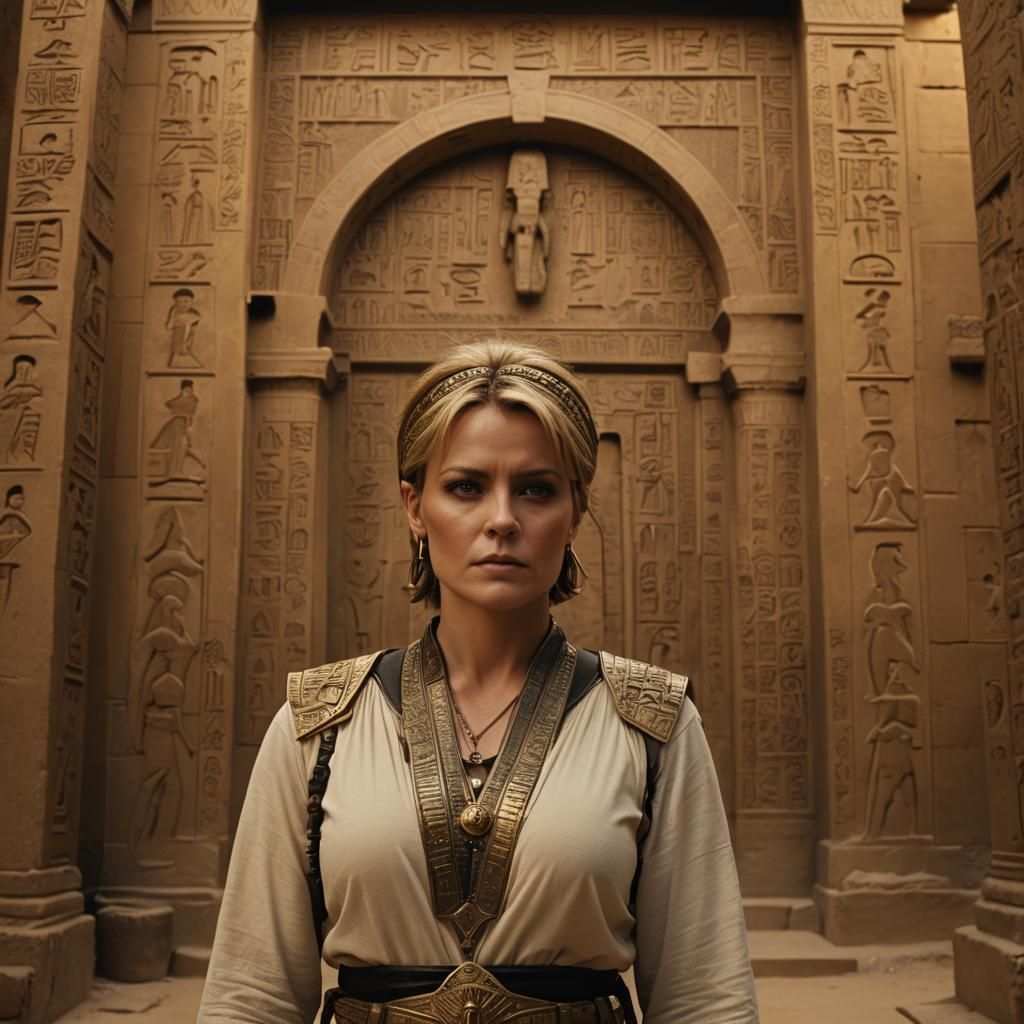 Samantha Carter in Egyptian Outfit, Cinematic Concept Art