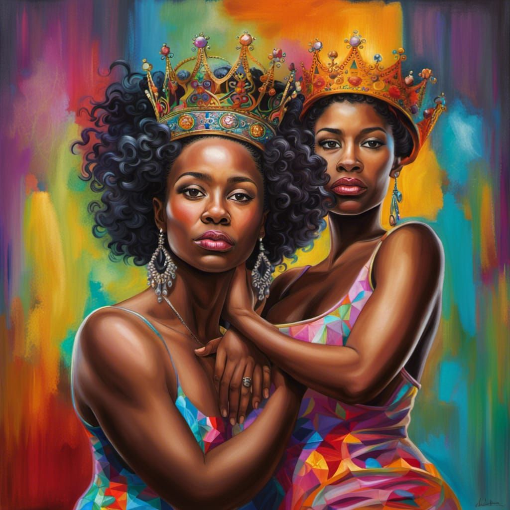 Crowned: Portrait of Two African-American Women