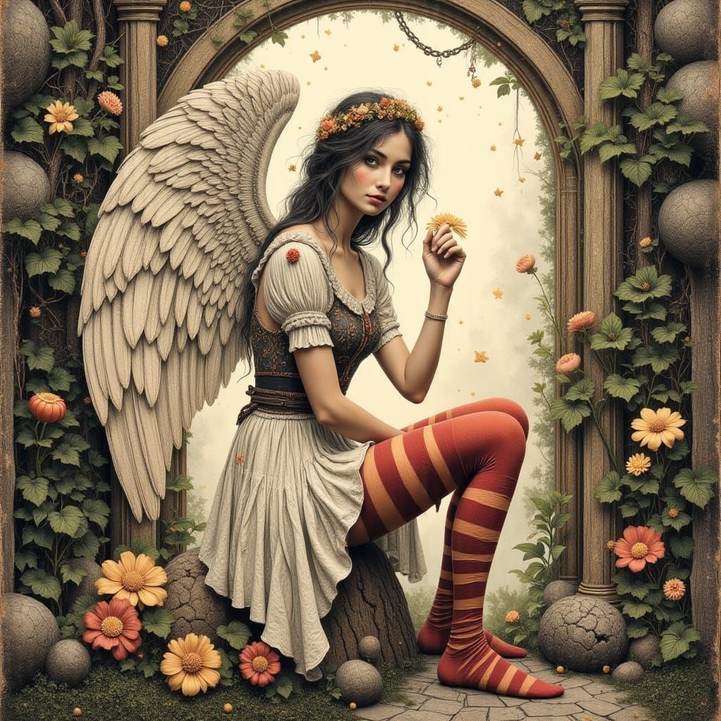 Romanticized Realism of Long Eared Elves in a Dreamy Landsca...