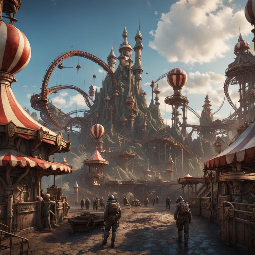 War Theme Park: Fantastical Matte Painting