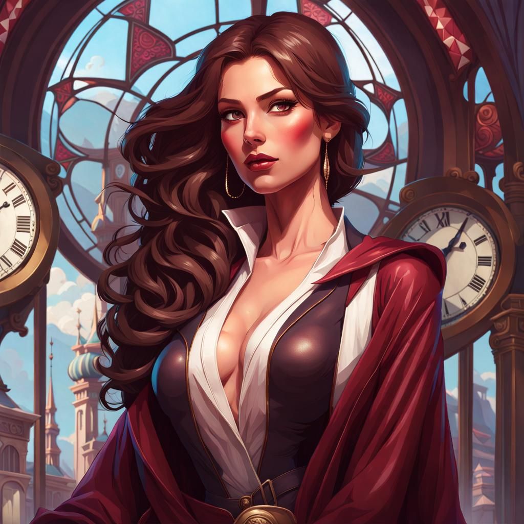 Beautiful Woman Portrait in Hyperdetailed Style