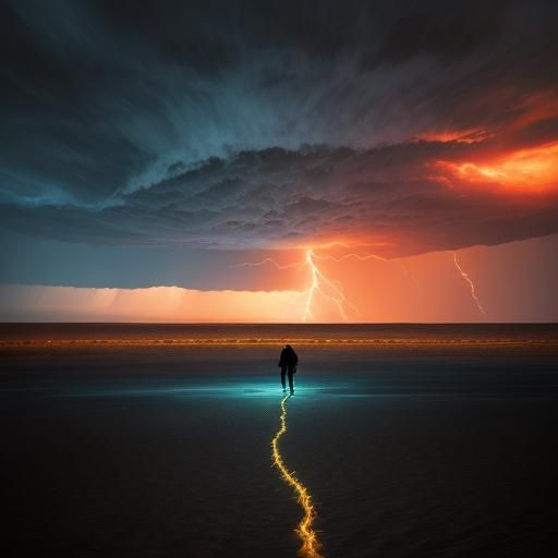 Arabian Desert Storm: Surrealism in Oil Painting