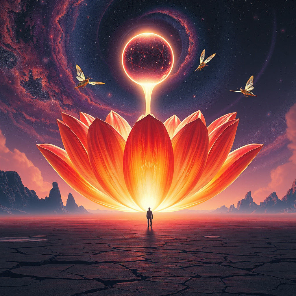 Radiant Flower Blooms on Alien World