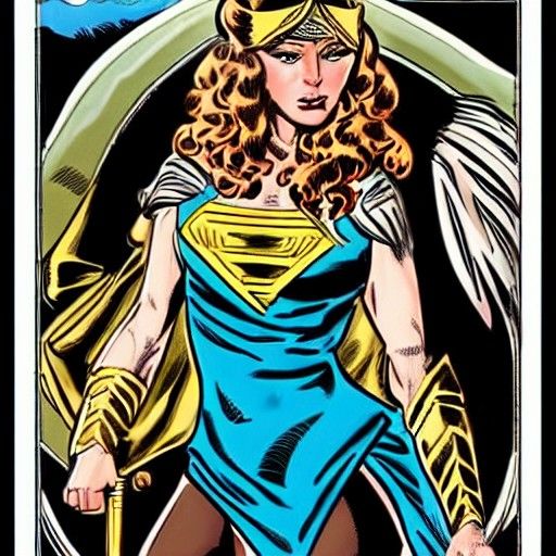 Atalanta, Superhero Greek Goddess in Marvel Comic Style