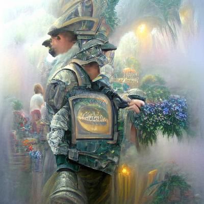 Ethereal Modern Soldier in Hyperdetailed Fantasy