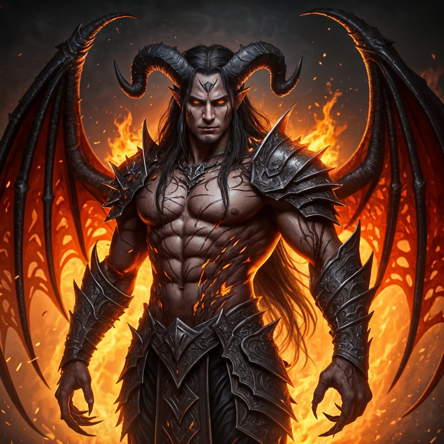 Diabolical Archdevil Revealed in Fiery Glory