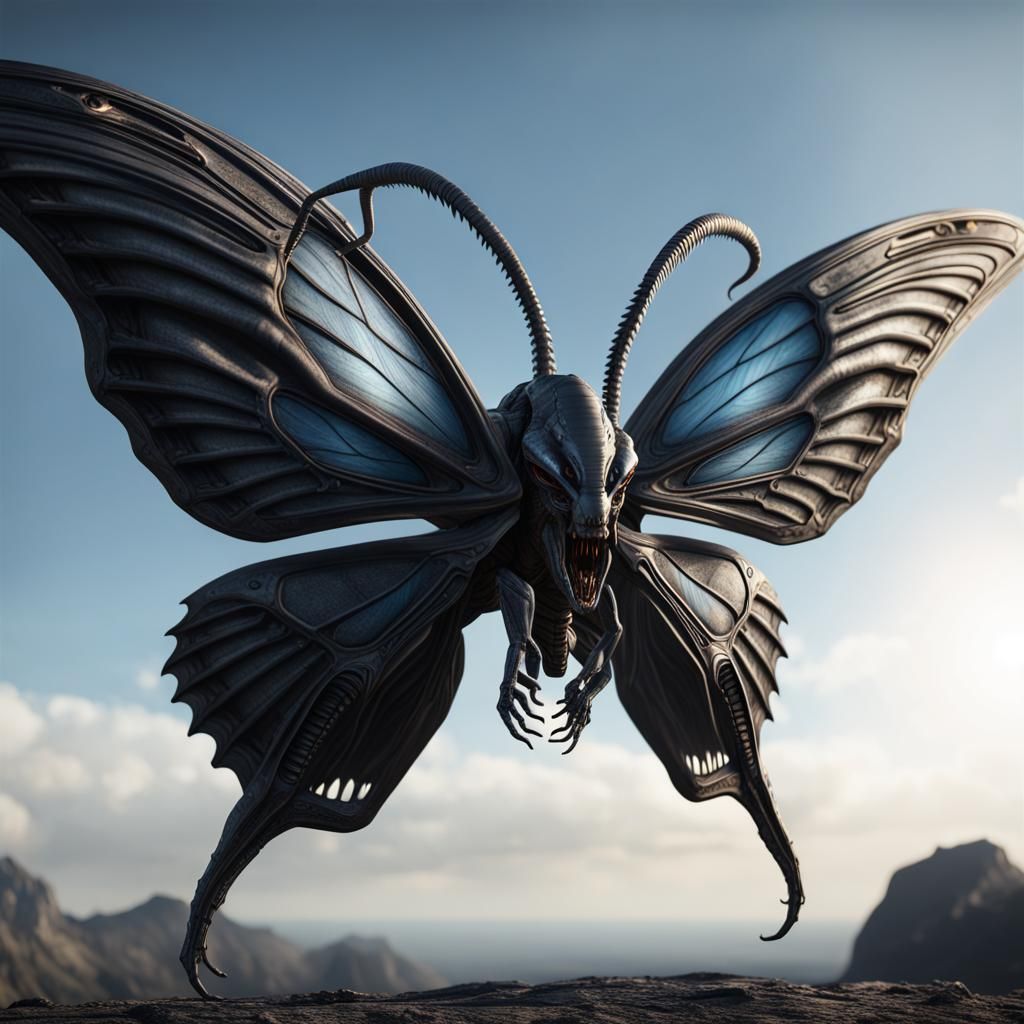 Alien Xenomorph Butterfly Hybrid