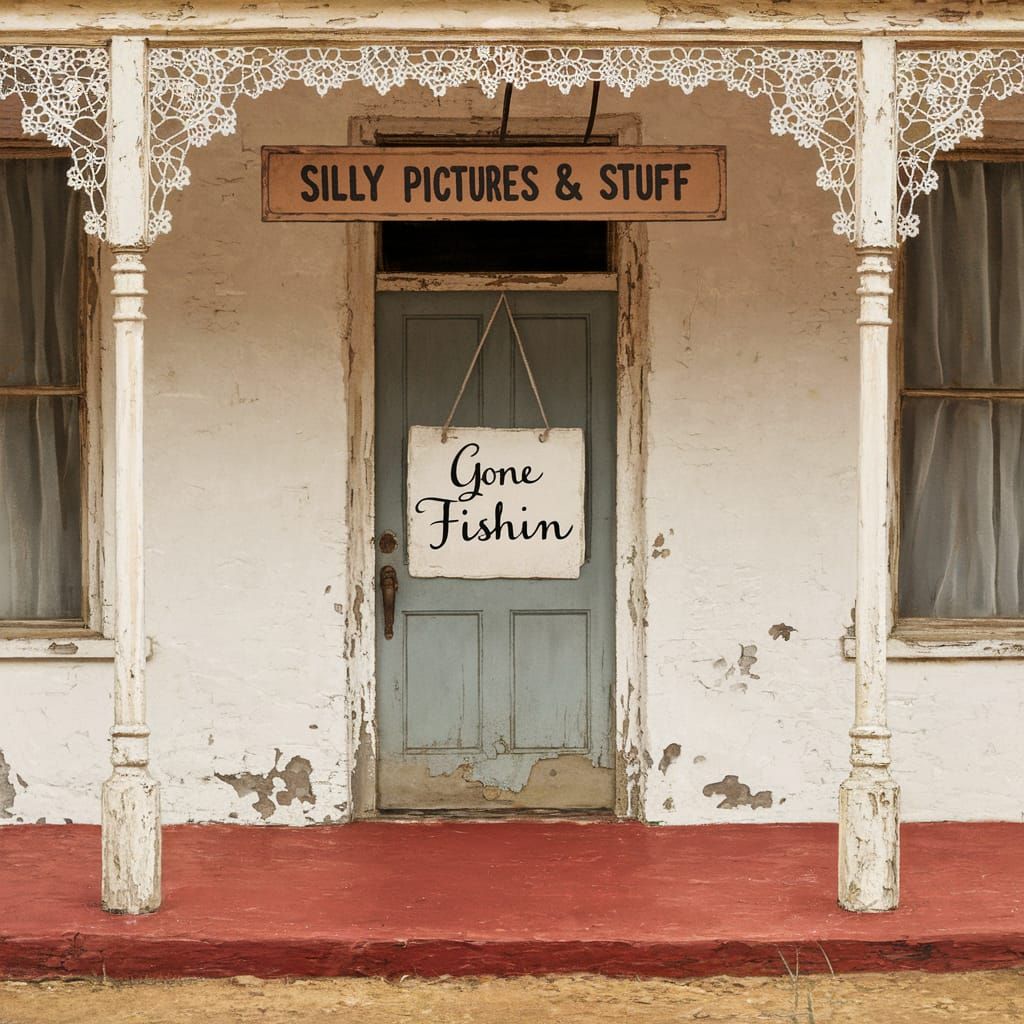 Quaint Karoo Shop with Humorous Sign