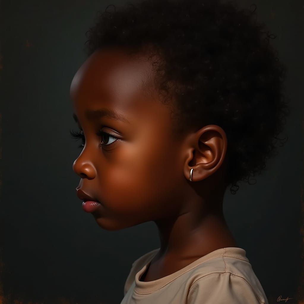 Luminism Portrait of Child in Soft, Warm Light