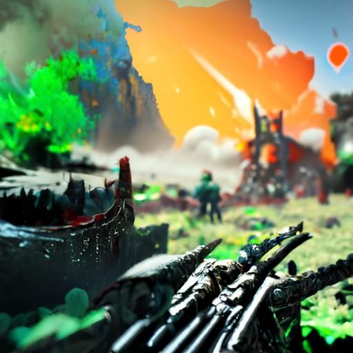 Detailed Matte Painting of a War Scene