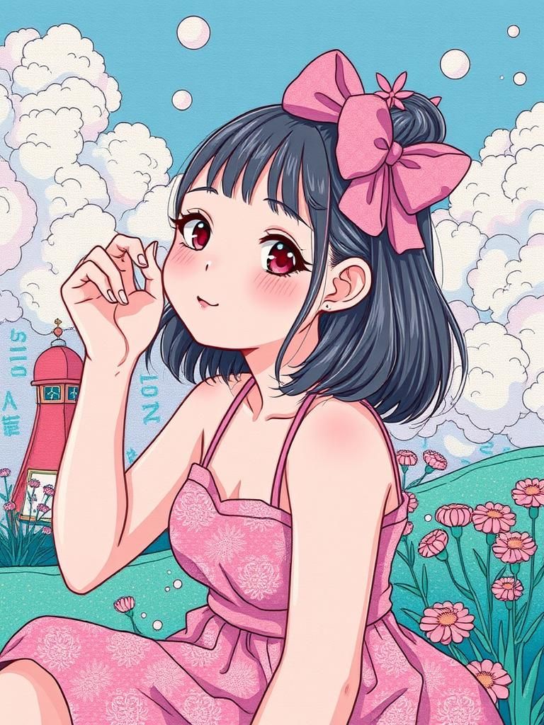 Vibrant Dreamscapes in Digital Watercolor