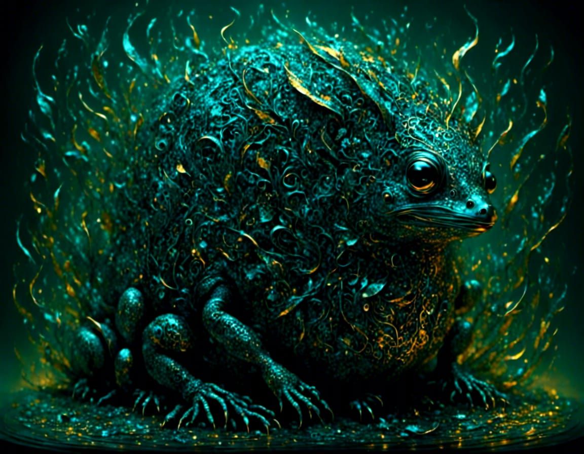 Cute Creature in a Box: AI-Generated Art