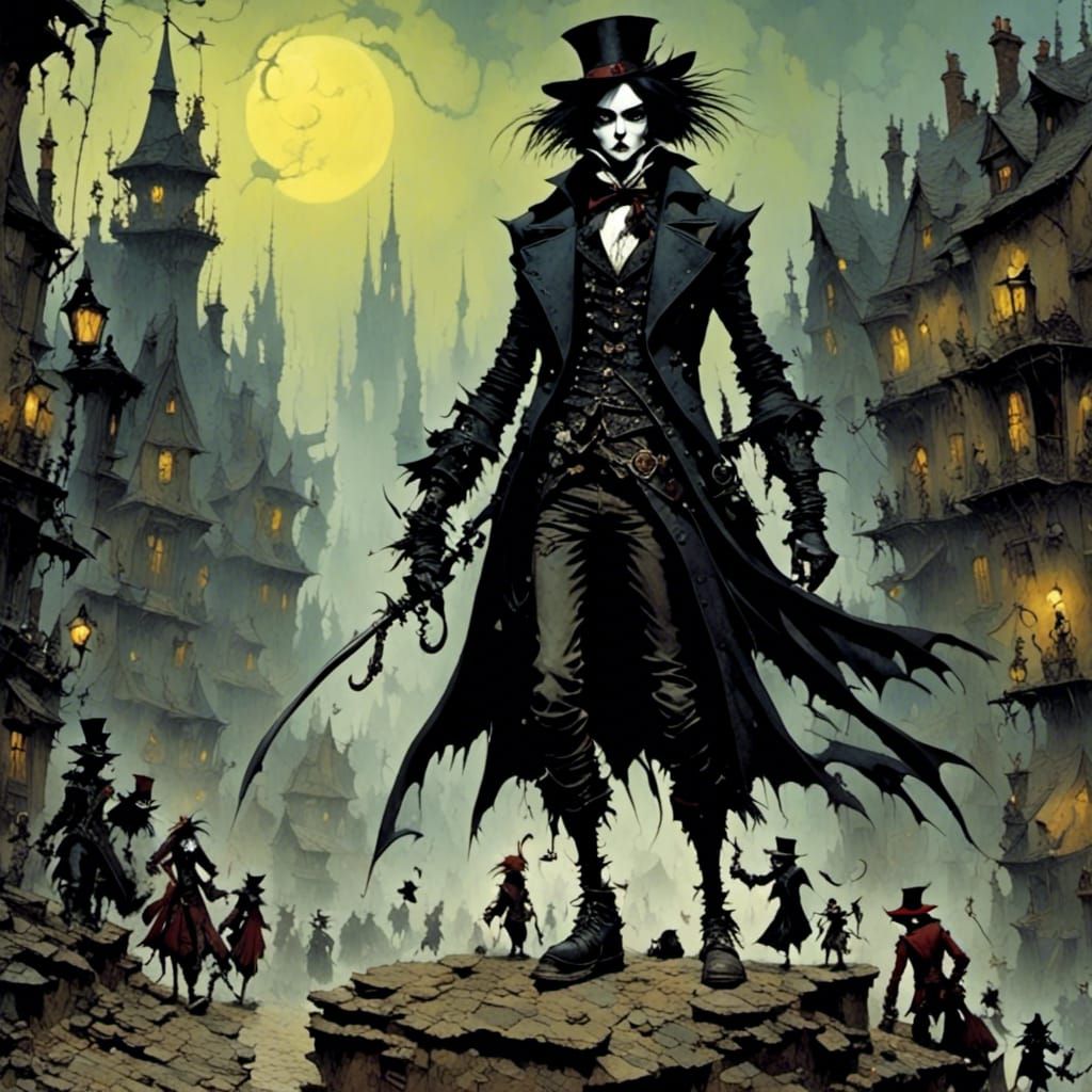 Epic Dark Fantasy Creature in Paranoia Dance